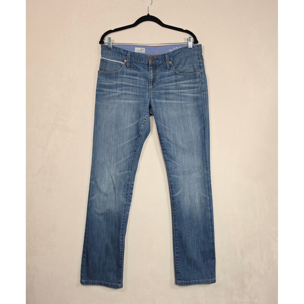 Gap Jeans Womens 29/8 Blue Boyfriend Distressed Denim Y2K Casual Classic Minimal - Picture 2 of 15